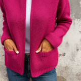 Linda Stylowy kardigan – miękki, ciepły i łatwy do łączenia