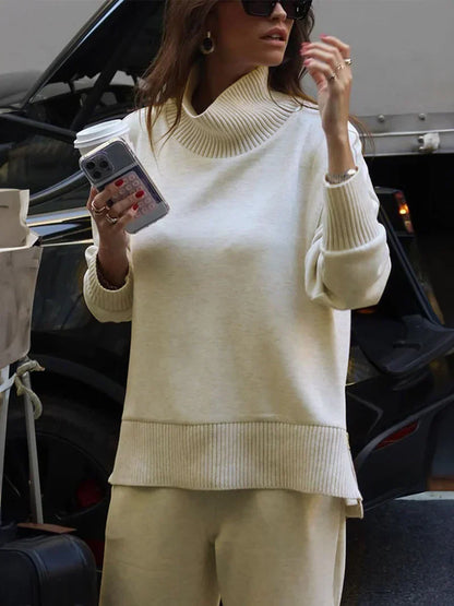 Monika - Komplet luźnej bluzy i spodni pasujących do siebie