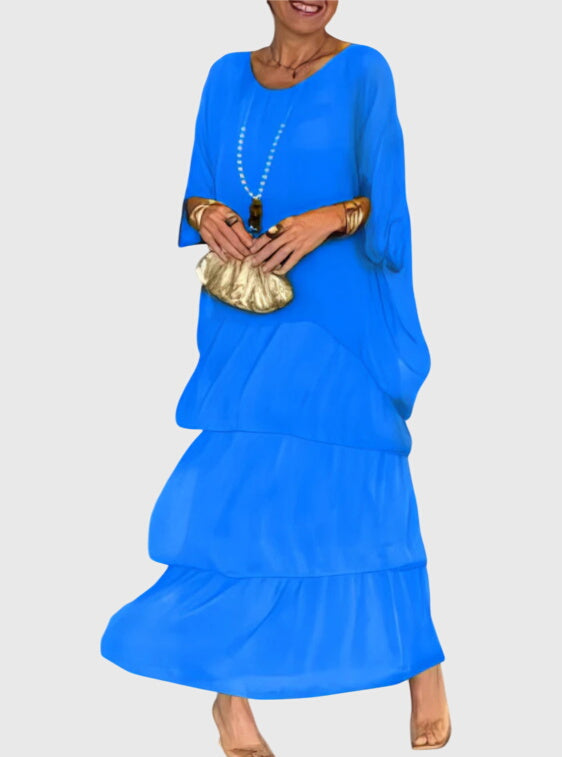 Susan™ | Długa i Jasna Elegancka Sukienka