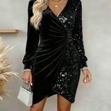 Emilia | Sukienka Midi z Dekoltem w Serek