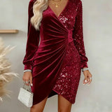 Emilia | Sukienka Midi z Dekoltem w Serek