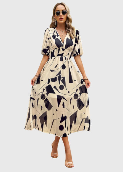 Merlina™ | Modelująca Kwiatowa Sukienka Midi