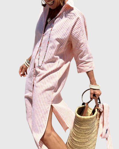 Ellen™ | Klasyczna Sukienka w Paski