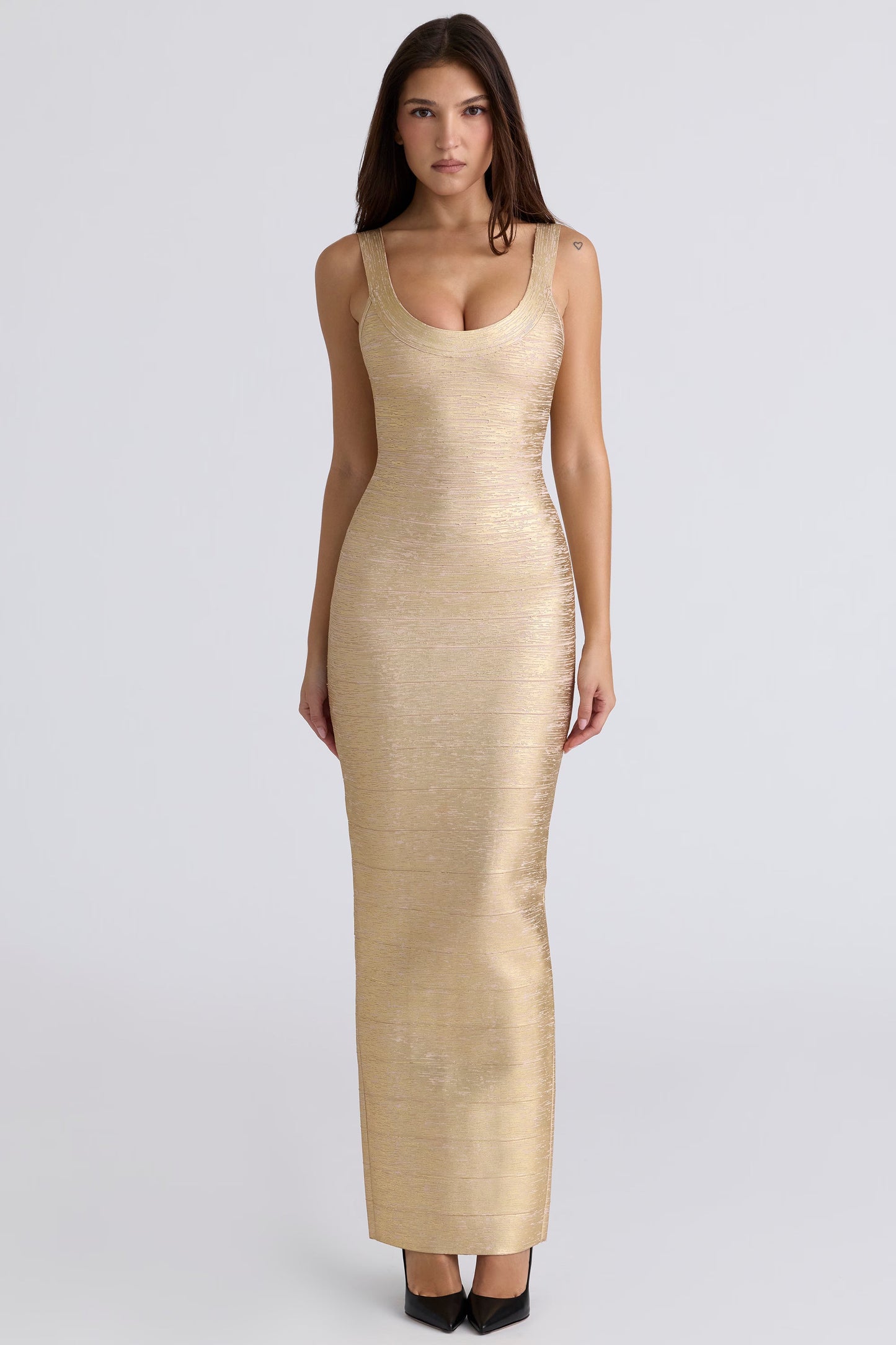 The OG gold bandage maxi dress